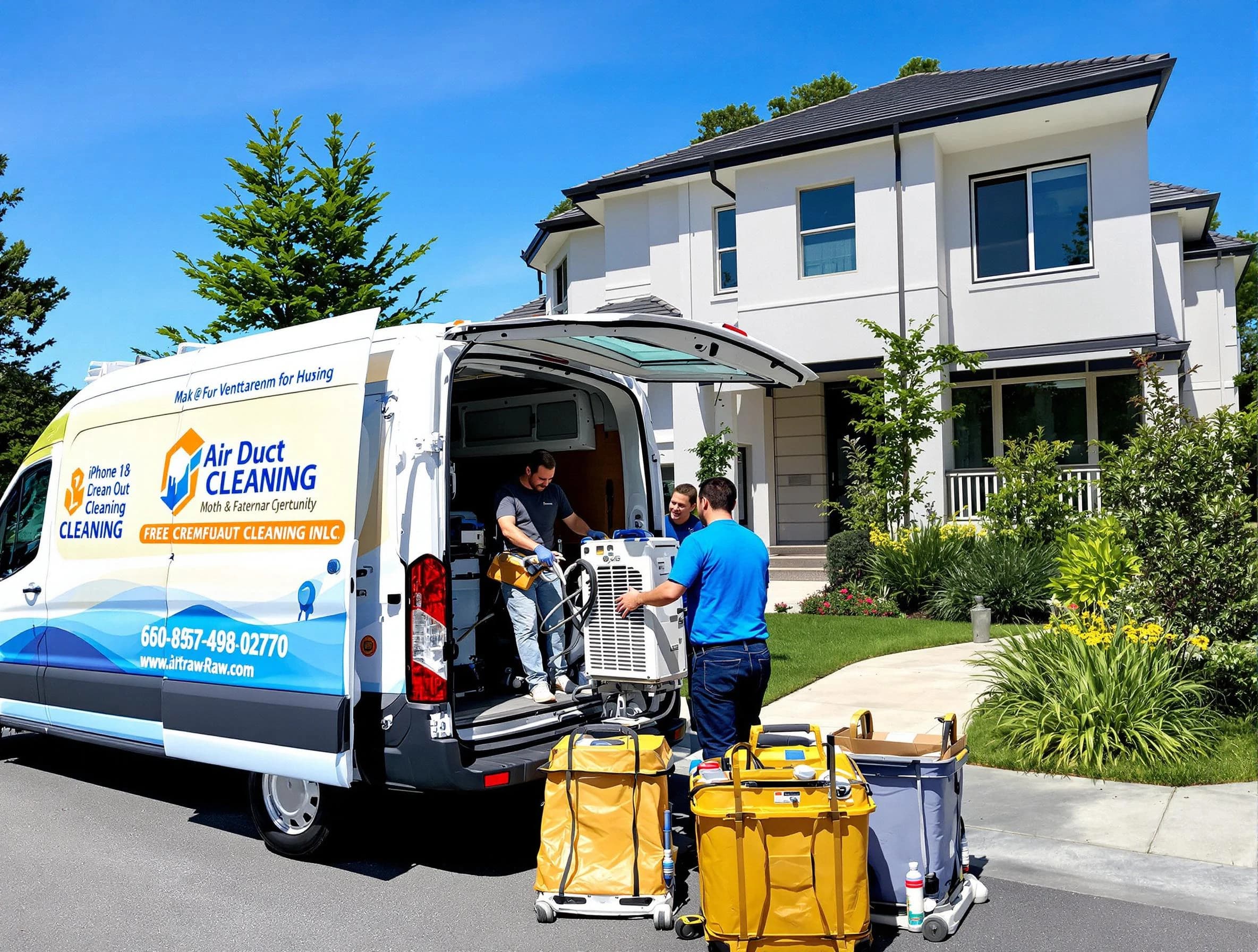 West Covina Air Duct Cleaning technician performing professional air duct cleaning in West Covina