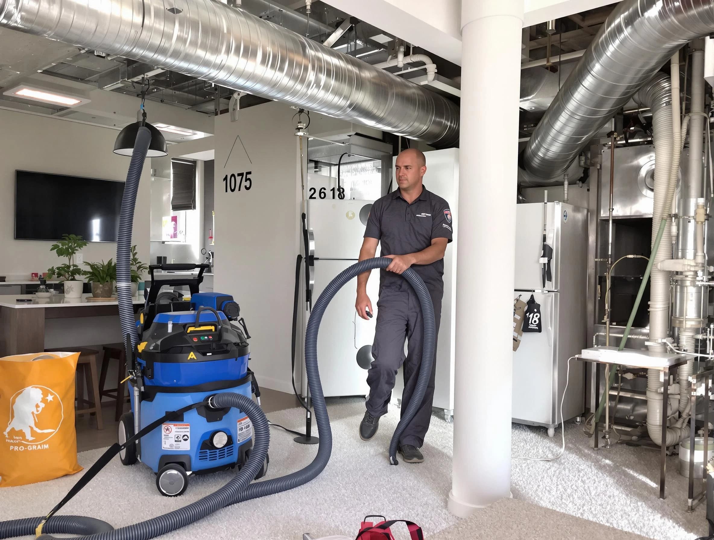 West Covina Air Duct Cleaning expert performing detailed indoor duct cleaning for improved air quality in West Covina