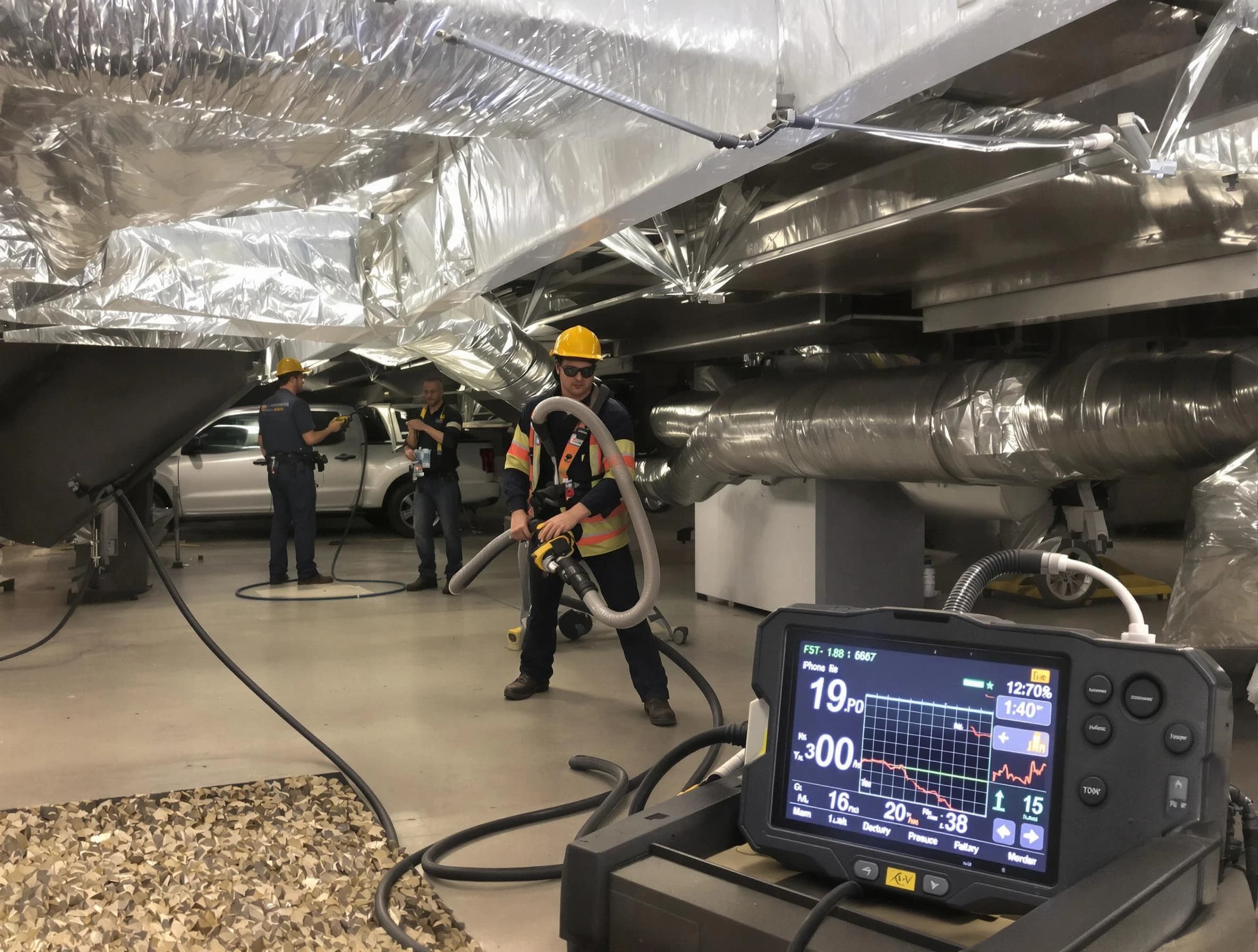 Professional negative pressure duct cleaning by West Covina Air Duct Cleaning in West Covina