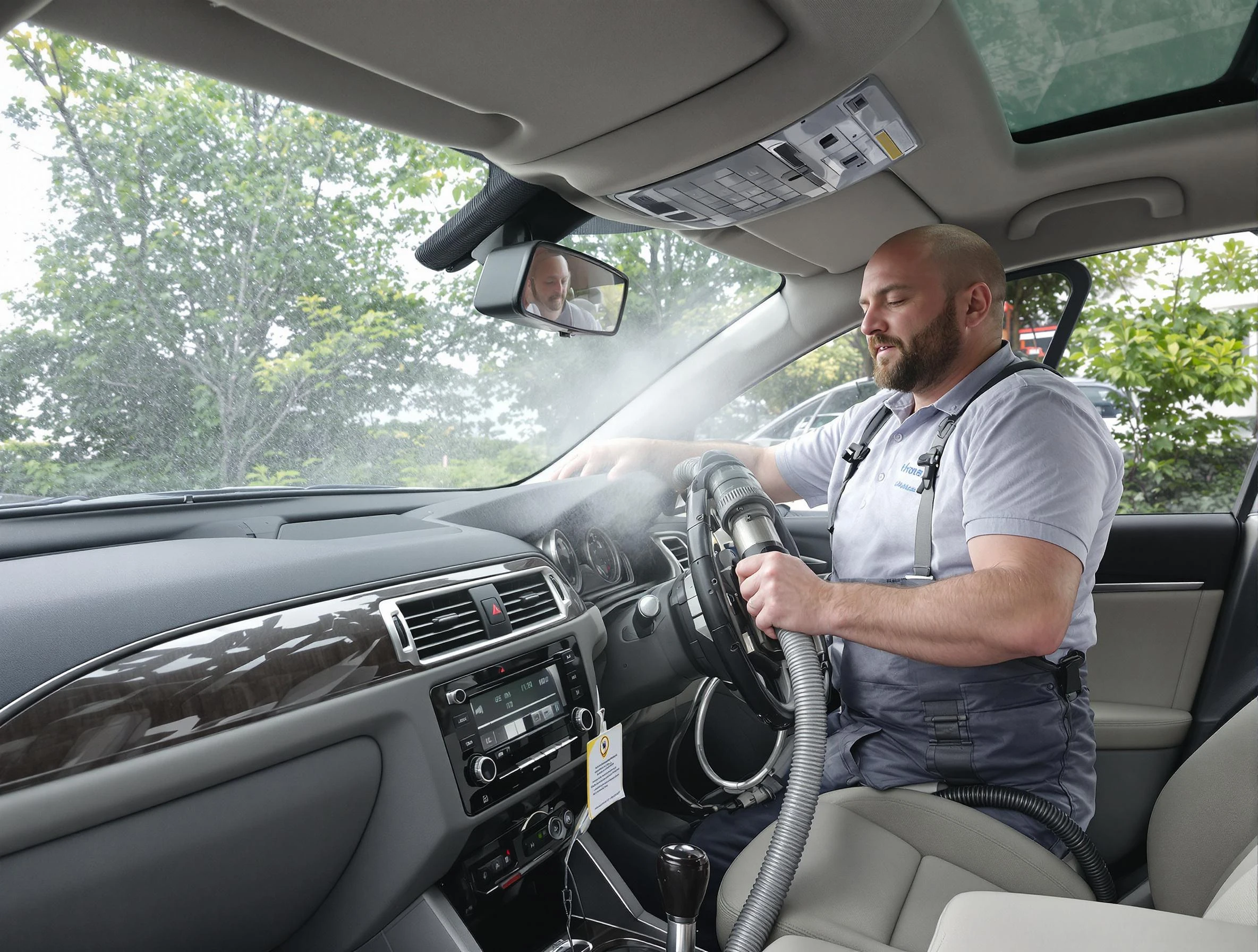 West Covina Air Duct Cleaning specialist performing professional car duct cleaning in West Covina